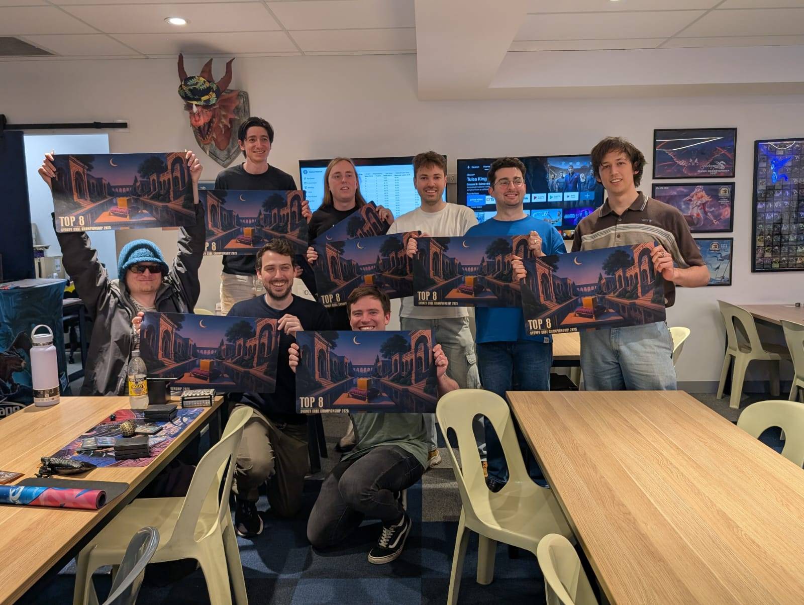 Top 8 players from the September 2025 Sydney Cube Championship holding event posters.
